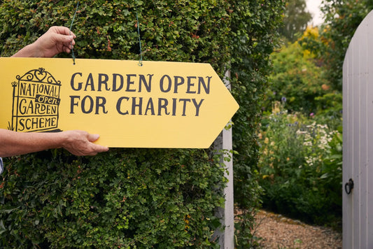 Image of the official NGS yellow open day signage 