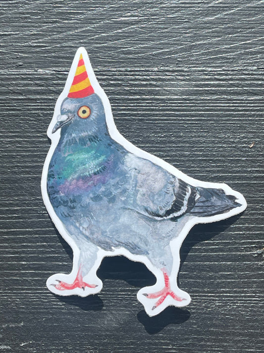 Party Pigeon Sticker by Viv Hughes