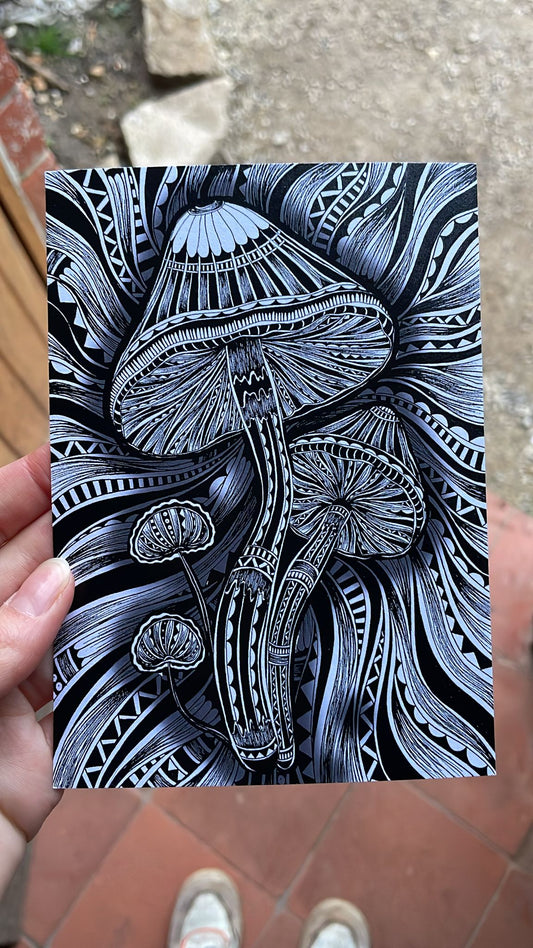 Mushroom Postcards by Pia Elliot